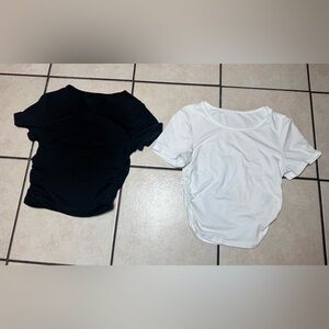 SHEIN Black and White Crop Tops